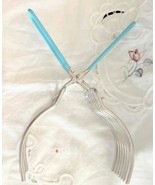 Vintage Large Tongs Stainless w Blue Vinyl Handles 11&quot; Length - $282.06 MXN