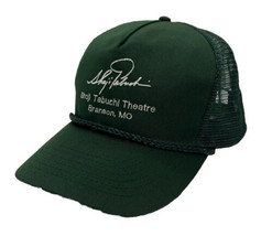 Shoji Tabuchi Theatre Hat Cap Snap Back Green Mesh Trucker Otto Branson MO Mens - £13.93 GBP