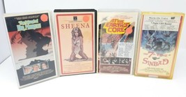 Classic VTG Adventure VHS Lot (4) - At the Earth&#39;s Core Sheena Dr. Morea... - £9.05 GBP
