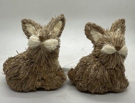 Target Bullseye Playground Sisal Straw Bunny Rabbit Decor Lot of 2 - £9.45 GBP