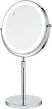 Nicesail Led Lighted Tabletop Makeup Mirror Of 8 Inch, Rechargeable, 8 Inch, 7X - £44.75 GBP