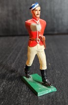 BRITISH COLONIAL OFFICER NAPOLEONIC MARCHING VINTAGE TOY SOLDIER METAL 54mm - $146.96 MXN