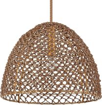 20&quot; Hand Woven Boho Farmhouse Chandelier Brass Adjustable Open Weave Can... - $729.90 MXN