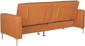 Safavieh Livingston Collection Soho Orange Tufted Foldable Sofa Bed - $756.99