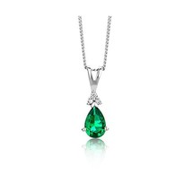 Miore Emerald 9 ct White Gold Pendant on 45 cm Chain  - $8,877.47 MXN
