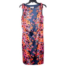 Kasper Womens Dress 6 Floral Blue Orange Pink Sleeveless Knee Length Casual - £18.85 GBP