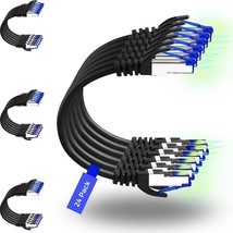 Patch Cables Cat8 1Ft (24 Pack) Slim, Cat 8 Ethernet Patch Cable 40G Support, Sn - £37.52 GBP