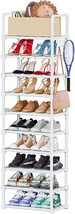 Space-Saving Skinny Shoe Stand, Freestanding Shoe Tower For Wall, Closet, - £25.80 GBP