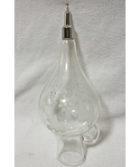 Rare 1800s Clear Glass Kerosene Lamp Shade with Torch Cap &amp; Wich - £118.27 GBP