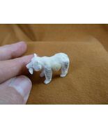 bear-w139) polar Grizzly bear + fish of shed ANTLER figurine Bali detail... - $1,230.45 MXN