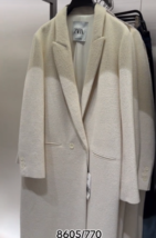 Zara Bnwt 2023. Ecru Minimalist Wool Long Coat. 8605/770 - £140.50 GBP