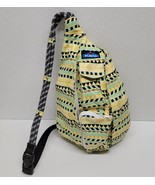 Kavu Rope Sling Backpack Yellow Green Black Aztec / Geometric Bag - $453.30 MXN