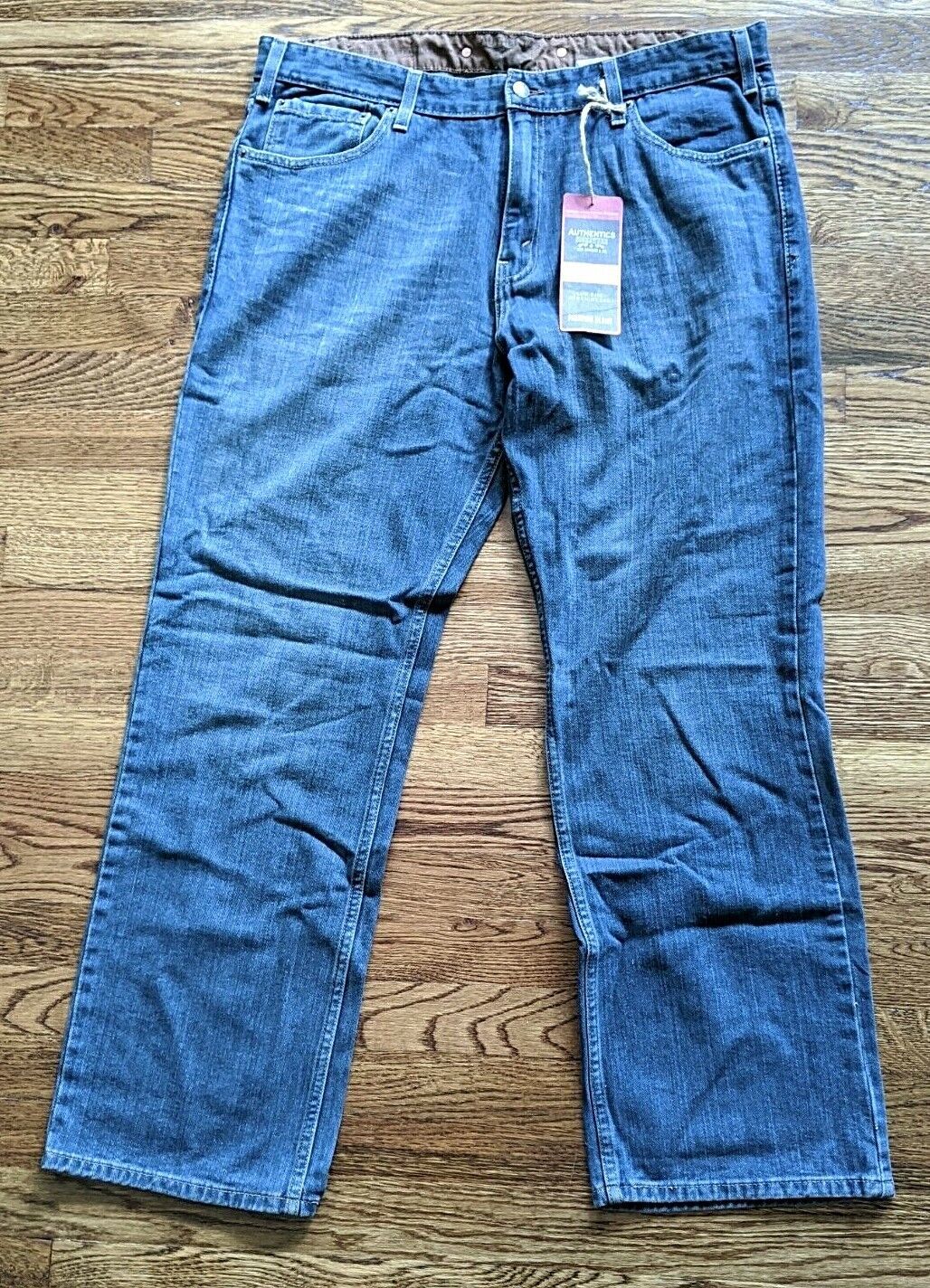 Primary image for Levi Strauss Authentics Men's Signature Blue Jeans Straight Leg Low Rise W38 L32