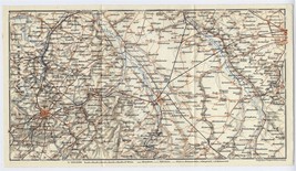 1925 Original Vintage Map Of Vicinity Of Aachen AIX-LA-CHAPELLE Germany - £16.79 GBP
