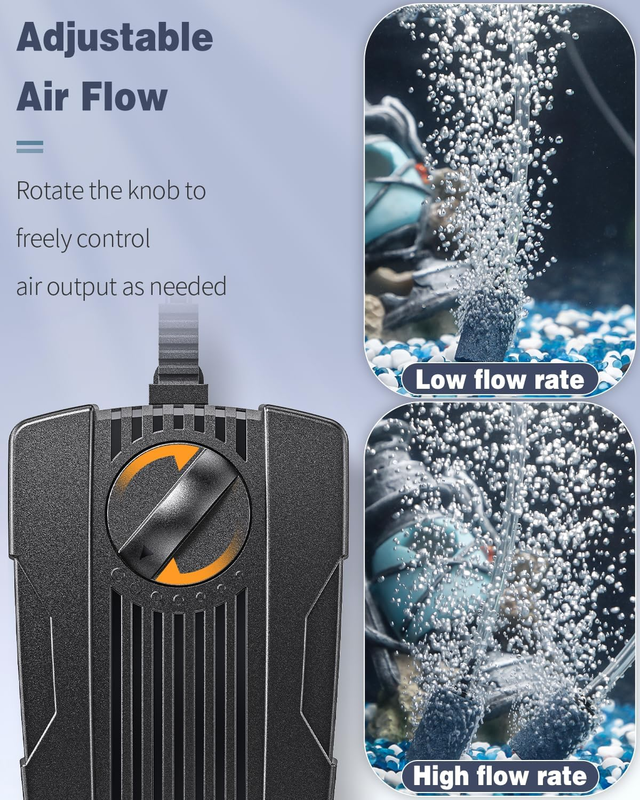 Pawfly Aquarium Air Pump Oxygen Pump for 10-200 Gallon Fish Tanks Buckets Dual O Item image 3