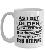 Funny Coffee Mug for Fish Keeping Fans - 15 oz Tea Cup For Friends Office  - £11.90 GBP