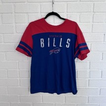 Buffalo Bills NFL T Shirt Mens Large Blue Stripe Sleeves - $16.65