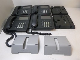 Lot of 4 AVAYA 9641G IP Digital Telephones Phone w/2 Flip Stands 2 Wall ... - $48.48