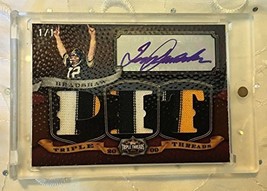 2009 Triple Threads Terry Bradshaw Triple Jersey Patch Auto Signed 1/1 Steelers - £1,568.78 GBP