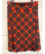 Lularoe XL Southwestern Geometric Azure Knee Length Skirt NEW - €12,79 EUR