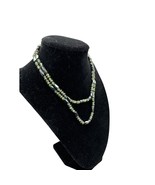 Magnetic Beaded Black and Green Necklace 36 inch Total Length - £15.63 GBP