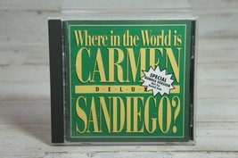 Vtg Where in the World is Carmen Sandiego Deluxe CDROM IBM PC Tandy - Broderbund - £3.79 GBP