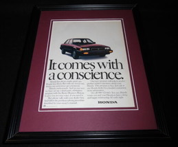 1984 Honda Comes with a Conscience 11x14 Framed ORIGINAL Vintage Adverti... - $34.64