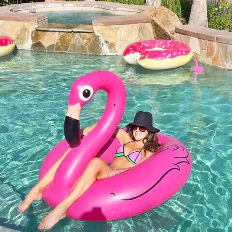 Rooxin Flamingo Inflatable Swimming Ring for Adult Kids Swimming Circle Floating - £18.28 GBP+