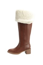 Winter Women Over-the-knee Genuine Leather Boots Warm Fur Fleece Inner Snow Boot - £116.89 GBP