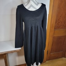 NWT Calvin Klein Black Knit Dress Wool Blend Size large - £19.01 GBP