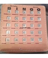 Vtg Lot 12 Stitched Reusable Red Shutter Slide Bingo Cards Center Clear ... - £8.92 GBP