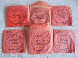 Lot of 6 Vintage Gibson Bronze Guitar Strings Unused in Packages - $18.81