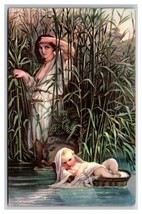 Moses In The Bulrushes Painting By Paul Delaroche UNP DB Postcard W22 - £3.11 GBP