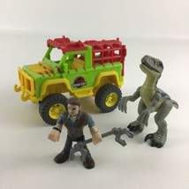 Imaginext Jurassic World 4x4 Dinosaur Trapper Truck Vehicle Owen Figure Lot Toy - £23.70 GBP