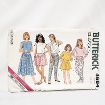Girl&#39;s Skirt Pants &amp; Top Pattern 4684 Size 7-8-10 Butterick Classics 198... - £12.45 GBP