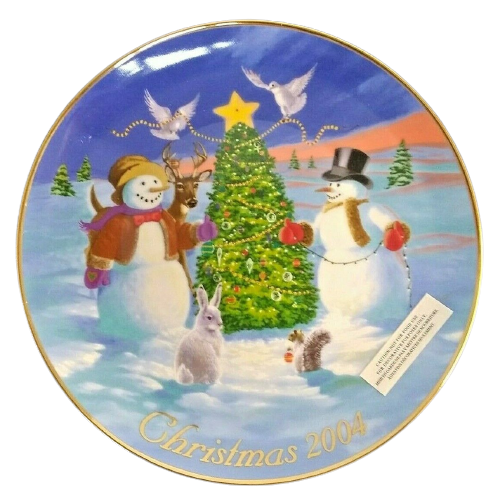 Trimming the Tree with Friends Avon Collectors Plate Christmas 2004 Henderson 8" - £4.29 GBP