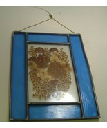stained glass flower picture with hanging wire - $23.26 CAD