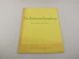 Vintage 1974 The Richmond Symphony Program Richmond VIRGINIA-LOUISE Parker - £3.60 GBP
