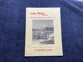 PARTS List And Instruction Manual LeLy Pinto Hay Rake - $29.68