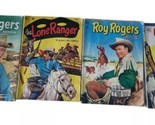 VINTAGE DELL COMICS GOLDEN AGE LOT OF 4 Roy Rodgers  Lone Ranger Gene Autry - £15.16 GBP