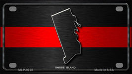 Rhode Island Thin Red Line Novelty Mini Metal License Plate Tag - £11.95 GBP