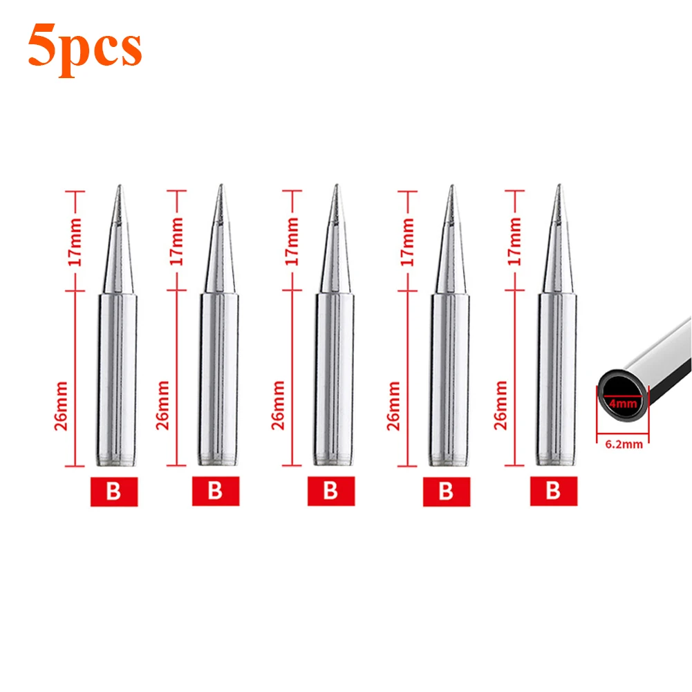 5Pcs/Set 900m-T-I 900M-T-B Welding Tool Lead-Free Soldering  Head Bit fo... - $3,047.28 MXN
