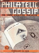 Weekly Philatelic Gossip February 15, 1936 Stamp Collecting Magazine - $4.94