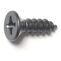 #12 x 3/4&quot; Black Steel Phillips Flat Head Sheet Metal Screws (12 pcs.) - £8.40 GBP