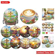 Exquisite 8 Pcs Diamond Painting Coaster Kit with Holder for Adults &amp; Be... - $28.66