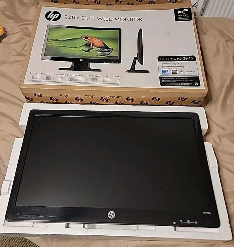 HP 2211x  21.5&quot; Widescreen LED Backlit LCD Computer Monitor Display No S... - $18.97