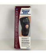 Sports Neoprene Wrap Around Hinged Knee Stabilizing Brace Size XL Black - $40.46 CAD