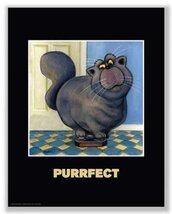 Bruce Teleky Purrfect by Kourosh 8.25"x8.25" Art Print Poster - $5.89