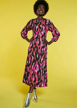 Freemans Pink Print Open Back Jersey Dress  UK 14     (FM52-10) - $35.49