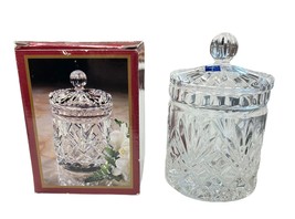 Crystal Clear Signatures Essex Candy Jar 6&quot; 24% Full Lead #303139 Yugoslavia New - £21.31 GBP